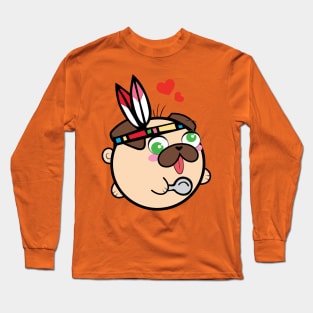 Doopy the Pug Puppy - Thanksgiving Long Sleeve T-Shirt